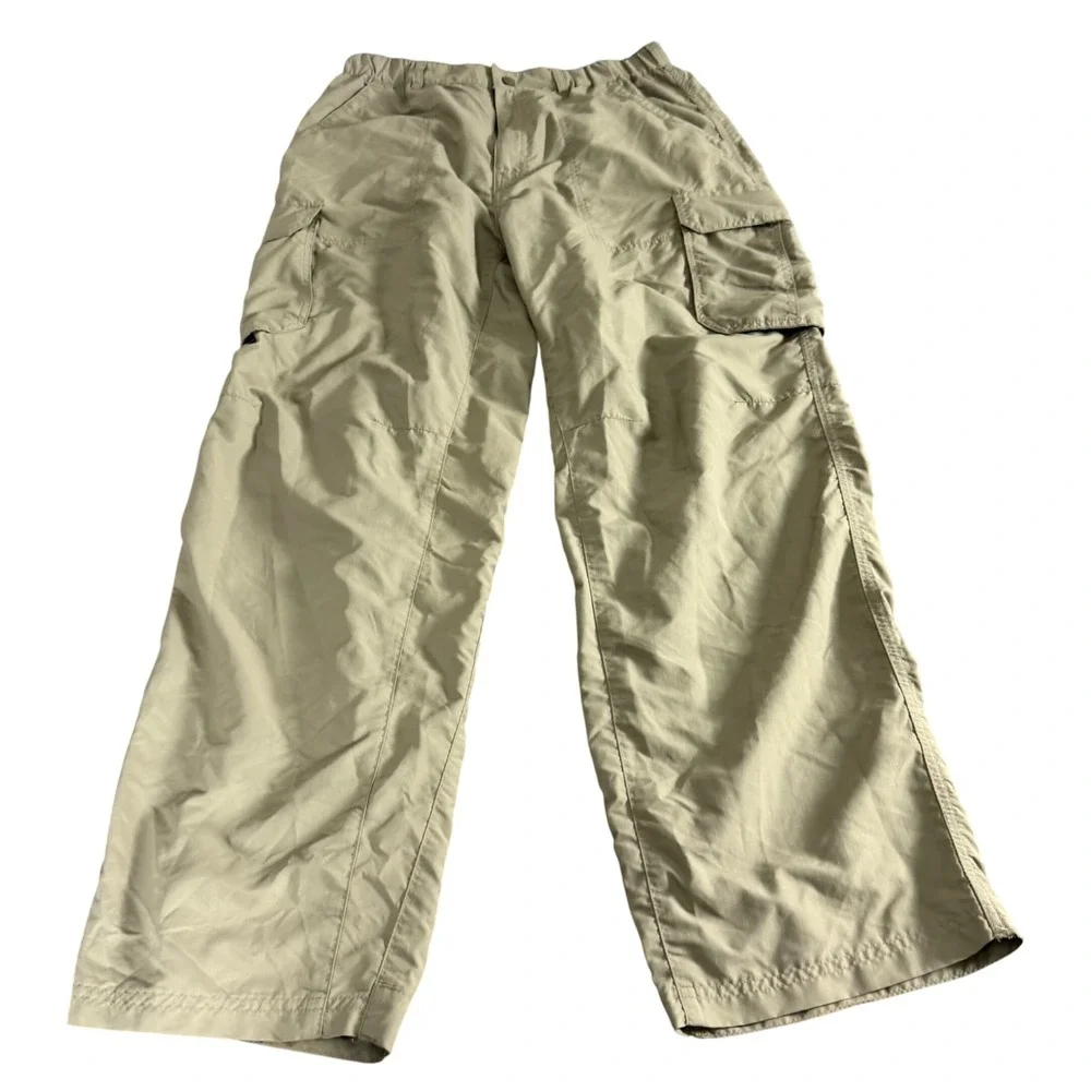 REI Mens Cargo‎ Hiking Pants Khaki Tan Nylon Outdoor Trousers Size M 30L